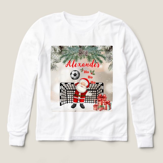 Santa Soccer Christmas Soccer Personalized (Design Front)