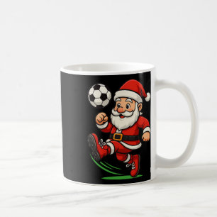 Santa Soccer Player Christmas Xmas Boys Men Kids T Coffee Mug