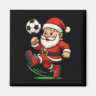 Santa Soccer Player Christmas Xmas Boys Men Kids T Magnet