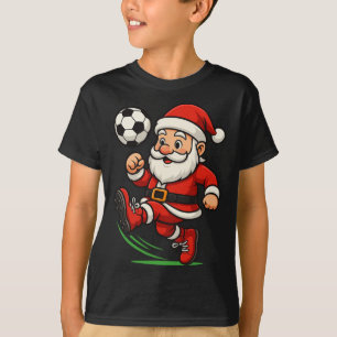 Santa Soccer Player Christmas Xmas Boys Men Kids T T-Shirt