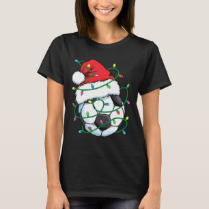Santa Soccer Sports Ball Men Boys Christmas Xmas L T-Shirt