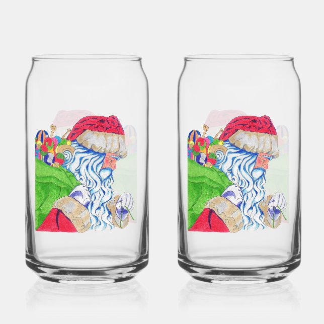 Santa Soda Glass (Front)