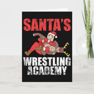 Santa Sport Wrestling Ring Fight Choke Tap Design Card