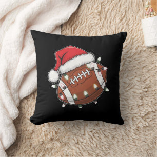 Santa Sports Christmas American Football Lover Cushion