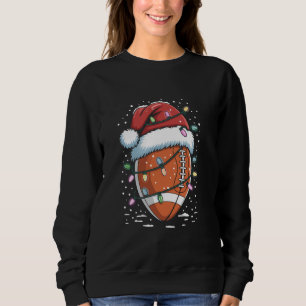 Santa Sports Christmas American Football Player Sweatshirt