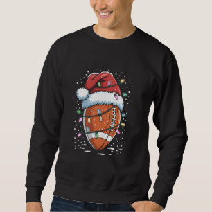 Santa Sports Christmas American Football Player Sweatshirt