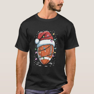 Santa Sports Christmas American Football Player T-Shirt