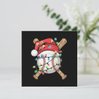 Santa Sports Christmas Baseball Player 