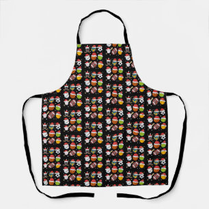 Santa Sports Christmas Sport Ball Player Lover Apron