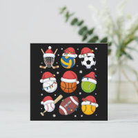Santa Sports Christmas Sport Ball Player Lover