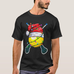 Santa Sports Design- Christmas Lacrosse Player T-Shirt