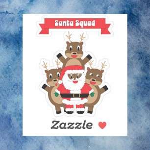 Santa Squad Christmas Reindeer Black Santa Claus