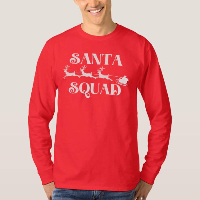 Santa Squad Christmas T-Shirt (Front)