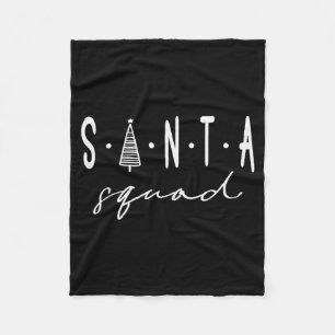 Santa Squad Christmas Team Santa Crew Family Match Fleece Blanket