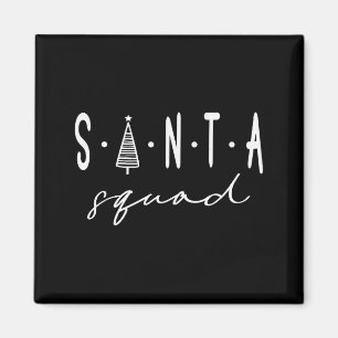 Santa Squad Christmas Team Santa Crew Family Match Magnet