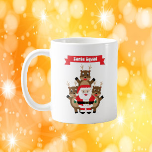Santa Squad Reindeer Funny Coffee Mug