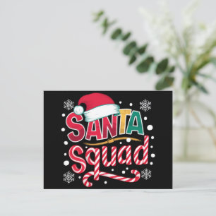 Santa Squad Xmas Squad Family Matching Santa Crew Holiday Postcard