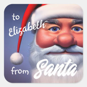 Santa Square Sticker