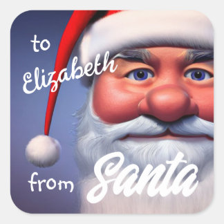 Santa Square Sticker