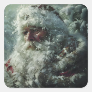 Santa Square Sticker