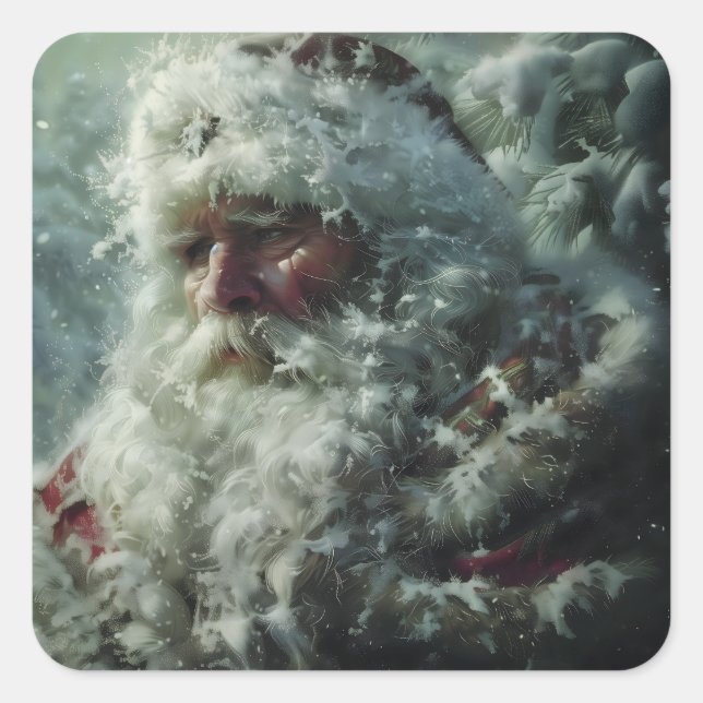 Santa Square Sticker (Front)