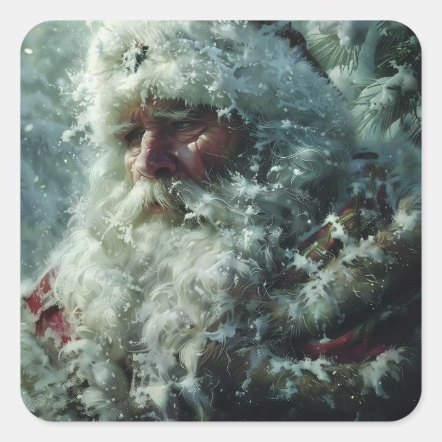 Santa Square Sticker (Front)