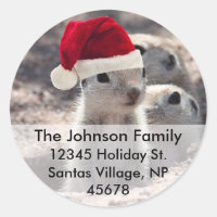 Santa Squirrel Address Labels