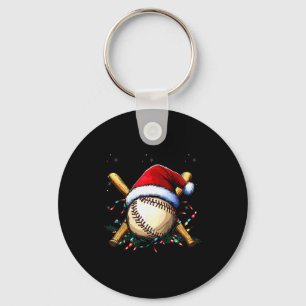 Santa Srts Design For Men Boys Christmas Baseball  Key Ring
