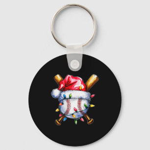 Santa Srts Design For Men Boys Christmas Baseball  Key Ring