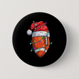 Santa Srts Design For Men Boys Christmas Football  6 Cm Round Badge