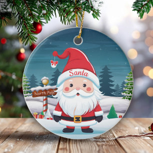 Santa, St Nicholas Kris Kringle Father Xmas 🎄🎅🏼 Ceramic Tree Decoration