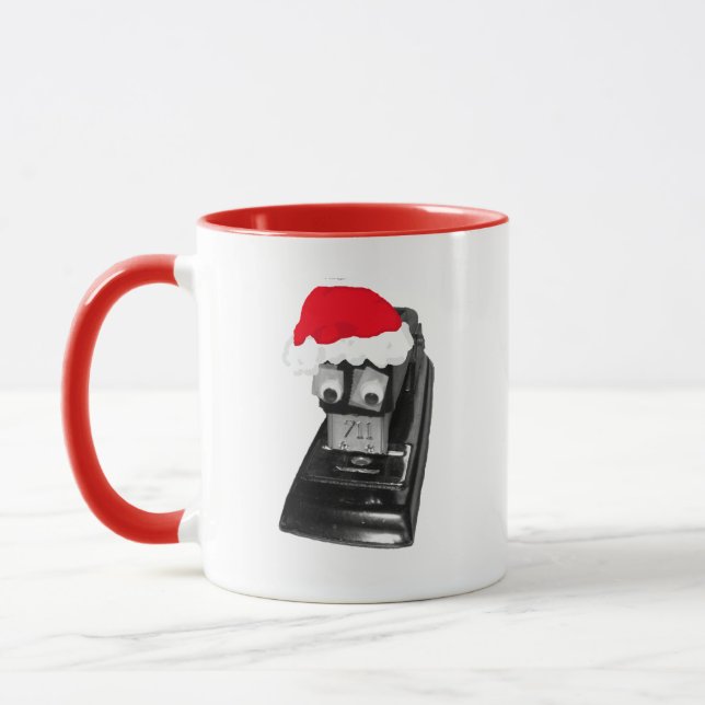 Santa Stapler Coffee Mug (Left)