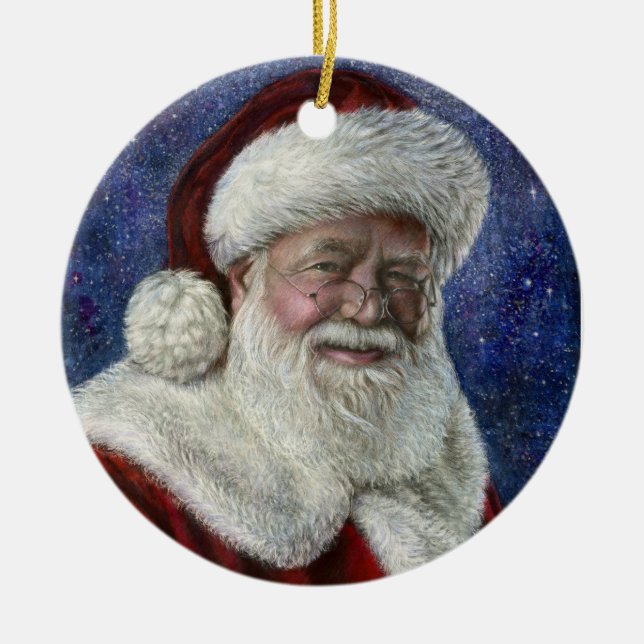 Santa Starry Night Ornament (Front)