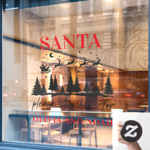 Santa stop here personalised Christmas modern