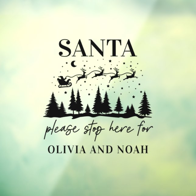 Santa stop here personalised Christmas modern Wind (Sheet 3)