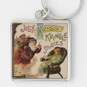Santa Stories Kris Kringle Vintage Art Print Key Ring