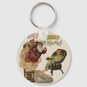 Santa Stories Kris Kringle Vintage Art Print Key Ring