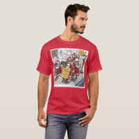 Santa Strike men cardinal red T-shirt