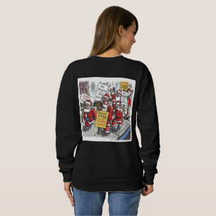 Santa Strike women black sweatshirt back