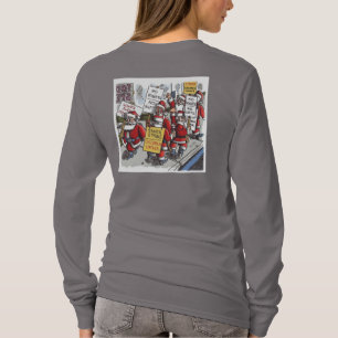 Santa Strike women gray long sleeve T-shirt back