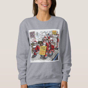Santa Strike women gray sweatshirt