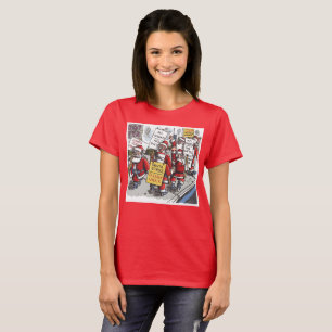 Santa Strike women red T-shirt