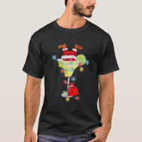 Santa Stuck In Margarita Cocktail Glass Funny Chri