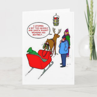 Santa stuck in Rudolf Holiday Card