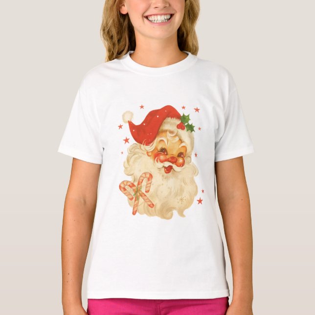 Santa Style Tee – Festive Vintage Vibes (Front)