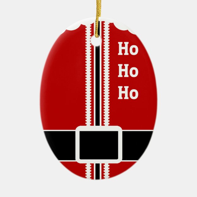 Santa Suit Ceramic Tree Decoration (Front)