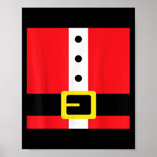 Santa Suit Christmas Costume Funny Cute Matching Poster