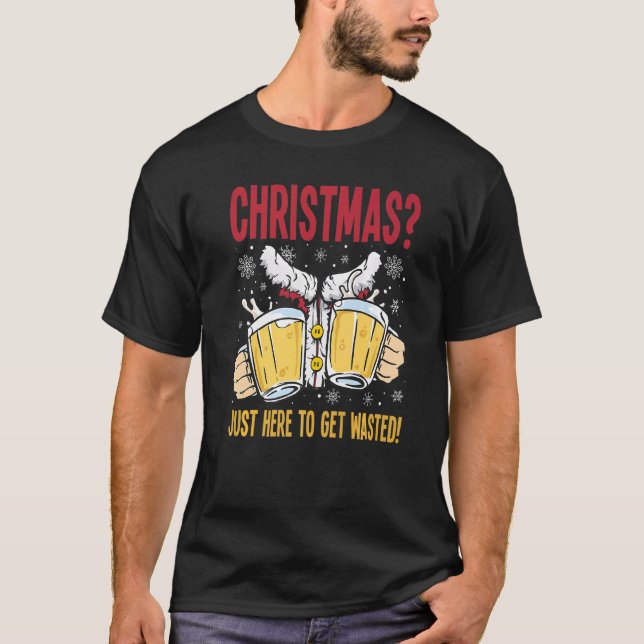 Santa Suit Costume Xmas  Adult Christmas Quote Bee T-Shirt (Front)