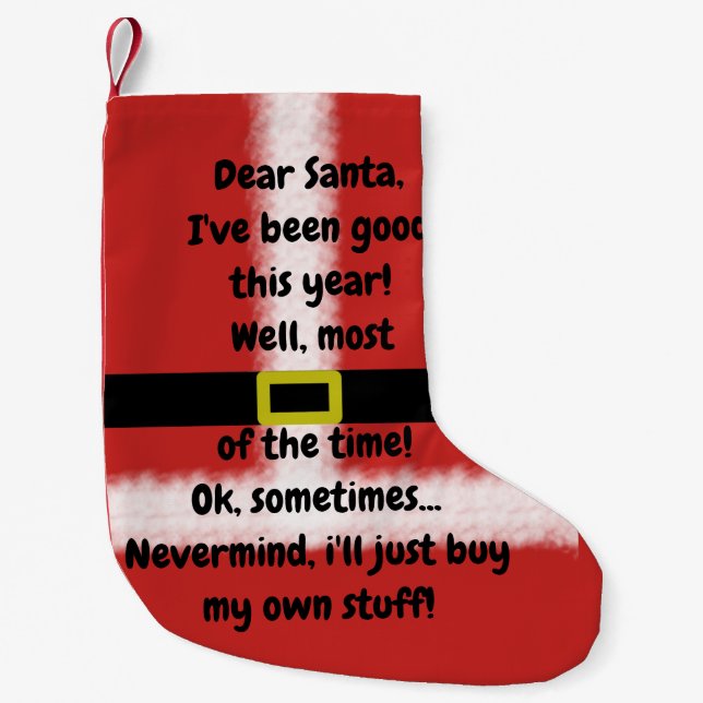 Santa Suit Funny Christmas Stocking (Front)