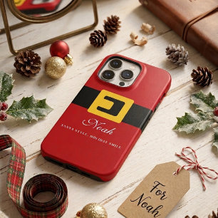 Santa Suit Holiday — Personalized Name Edition iPhone 15 Pro Case